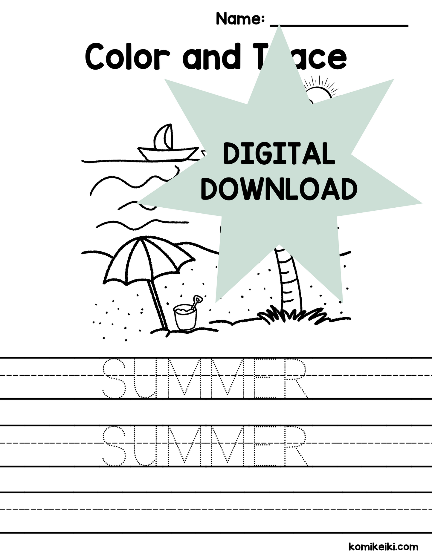 Printable Summer Fun Preschool Activity Packet