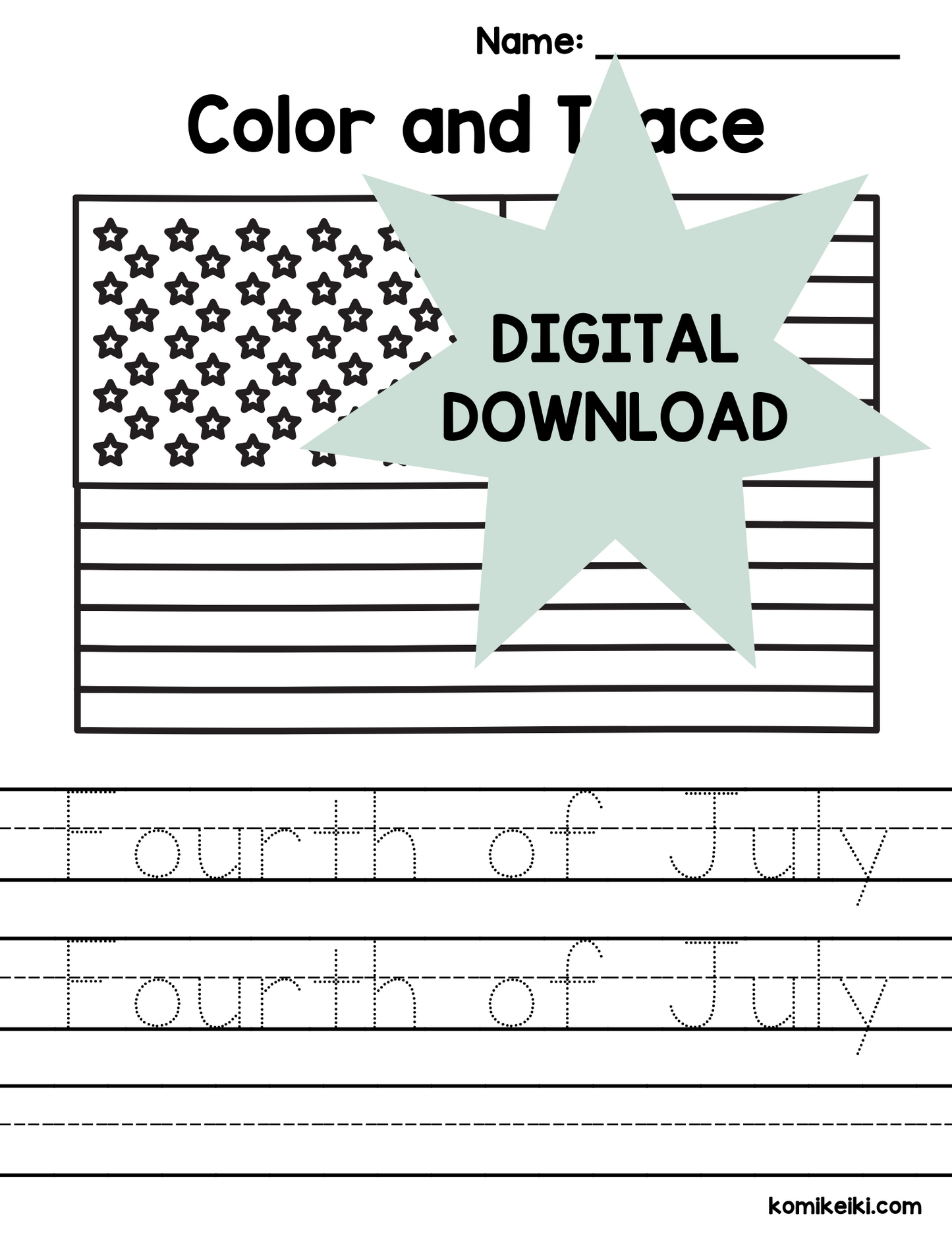 Printable Fourth of July Preschool Activity Packet