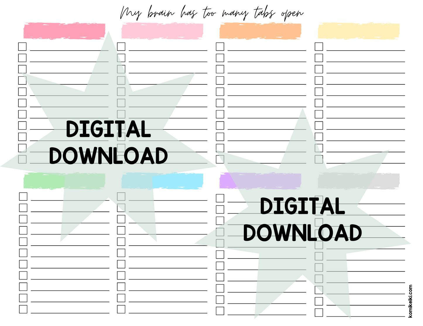 Printable To-Do List - My brain has too many tabs open