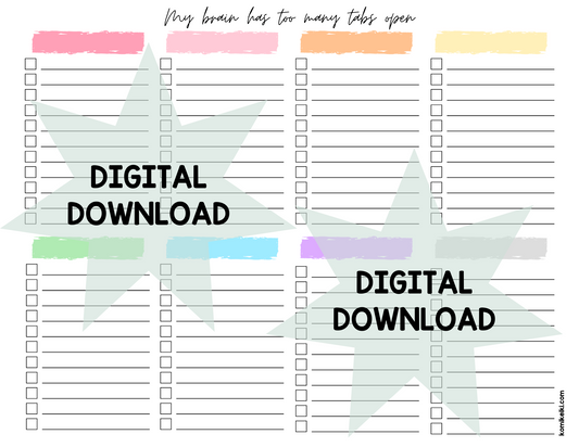 Printable To-Do List - My brain has too many tabs open