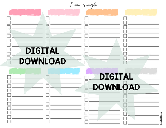 Printable To-Do List - I am enough