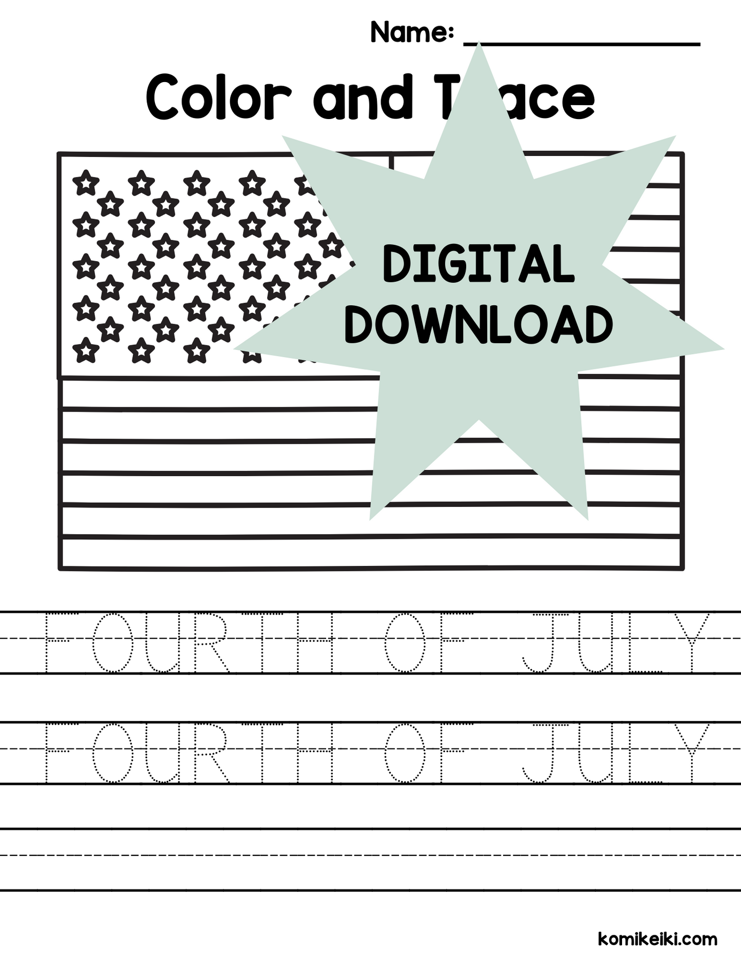 Printable Fourth of July Preschool Activity Packet