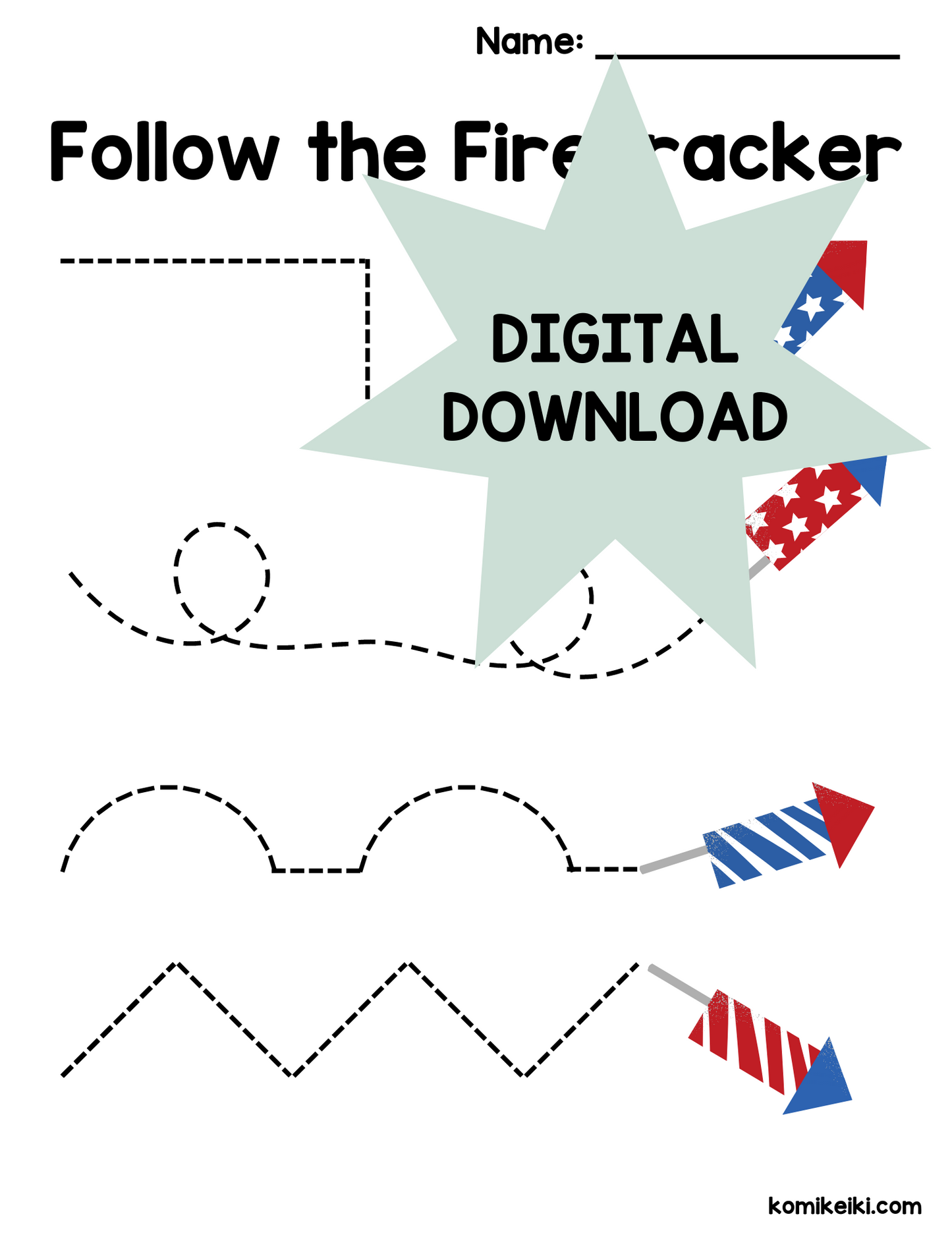 Printable Fourth of July Preschool Activity Packet