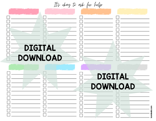 Printable To-Do List - It's okay to ask for help