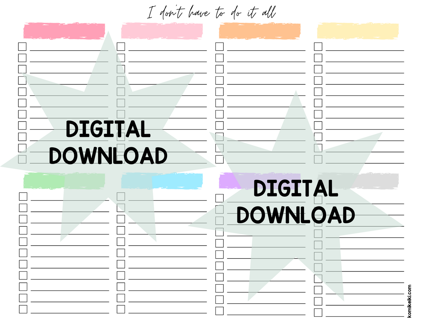 Printable To-Do List - I don't have to do it all