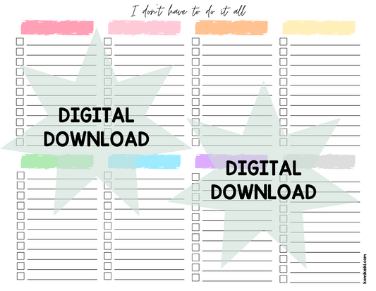 Printable To-Do List - I don't have to do it all