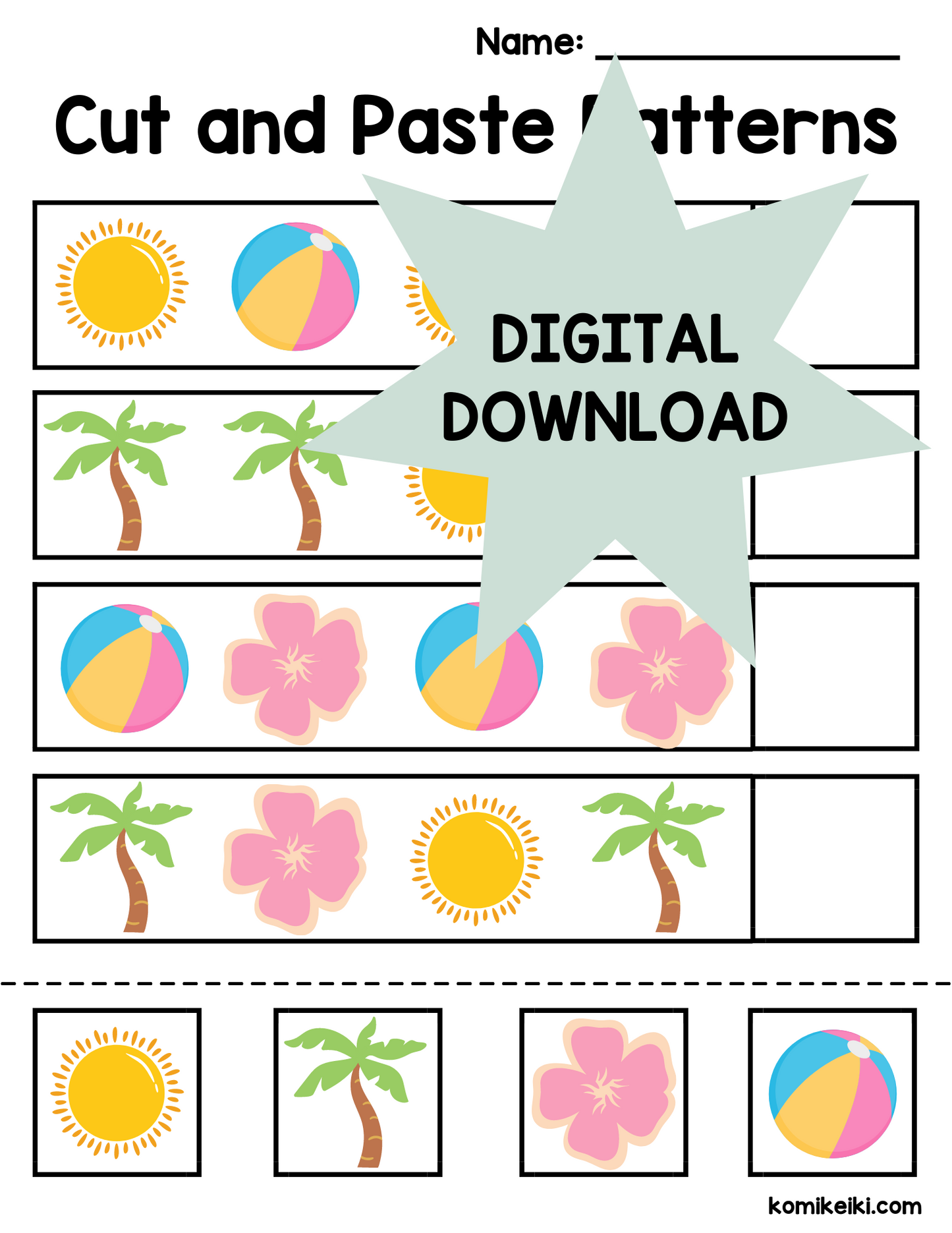 Printable Summer Fun Preschool Activity Packet