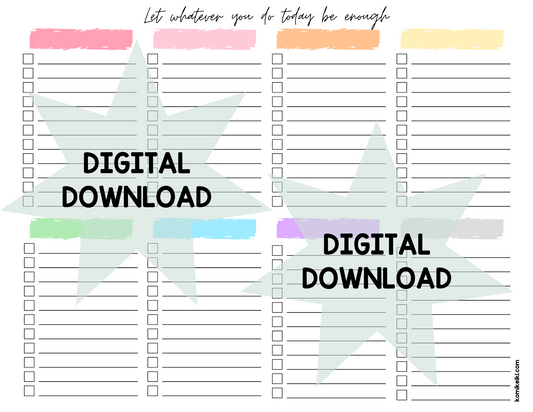 Printable To-Do List - Let whatever you do today be enough