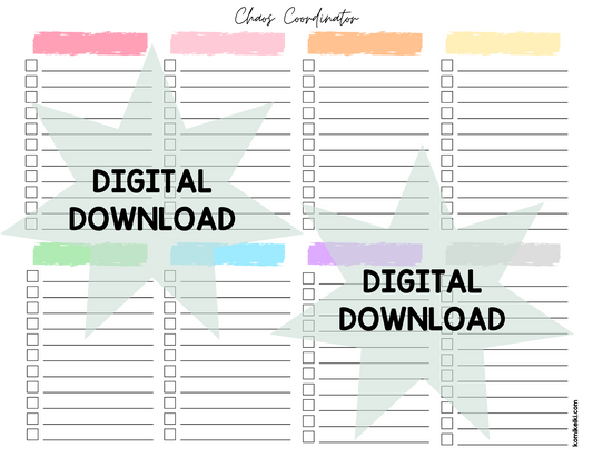 Printable To-Do List - Chaos Coordinator