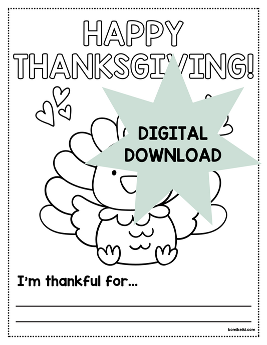 Printable Thanksgiving Coloring Page